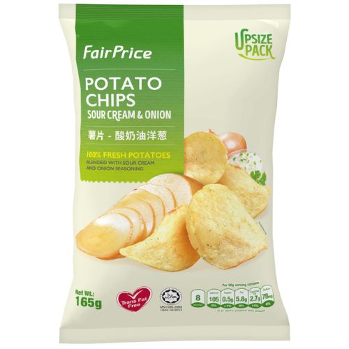 FairPrice Potato Chips - Sour Cream & Onion 165g