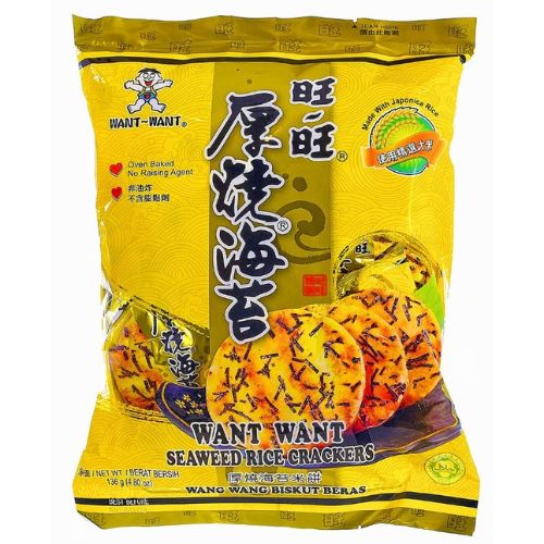 Want Want Rice Crackers Seaweed 136g