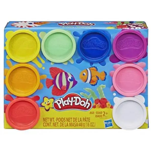 Play-Doh 8 Pack Rainbow Neon Non-Toxic Modeling Compound