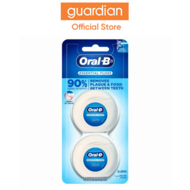 Oral-B Waxed Dental Floss Twin Pack, 2x50m