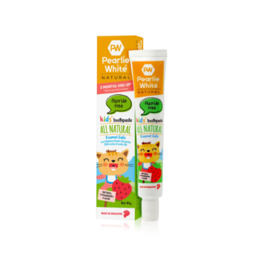Pearlie White All Natural Enamel Safe Kids' Toothpaste (Fluoride-Free), 45g