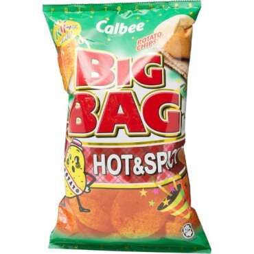Calbee Big Bag Potato Chips - Hot & Spicy 180g