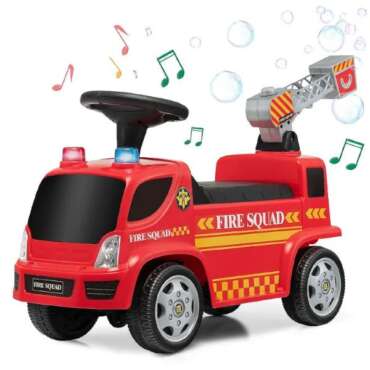 Kids Fire Truck Ride-On Toy