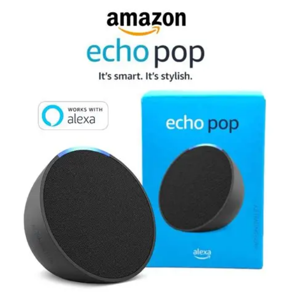 Echo Pop Smart Bluetooth Speaker with Alexa