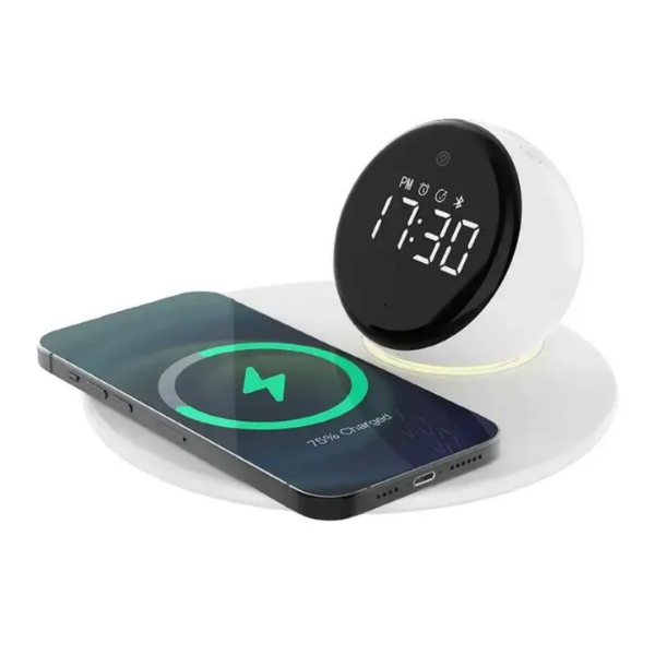 Wiwu 5 in 1 Wireless Charging Clock & Speaker
