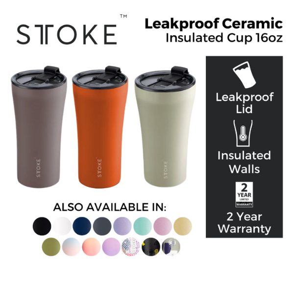 STTOKE Leakproof Classic Insulated Ceramic Cup 16oz