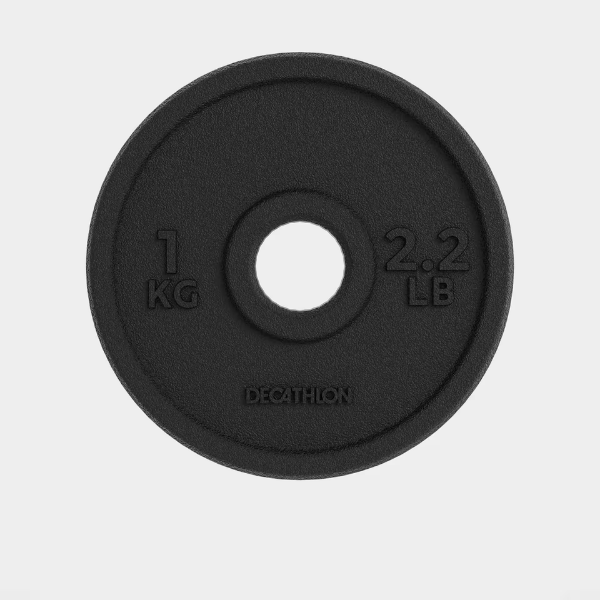 Weight Training 1 kg 28 mm 80% Recycled Cast Iron Plate