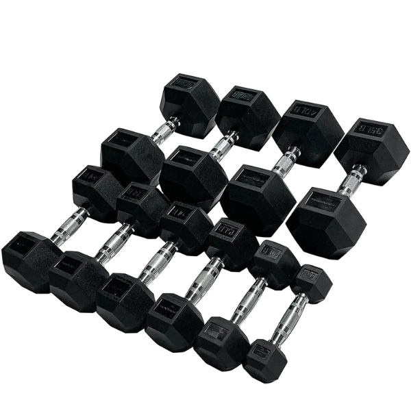 Prograde Rubber Hexagonal Dumbbell
