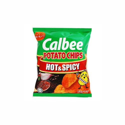 Calbee Crispy Potato Chips - Hot & Spicy 72g