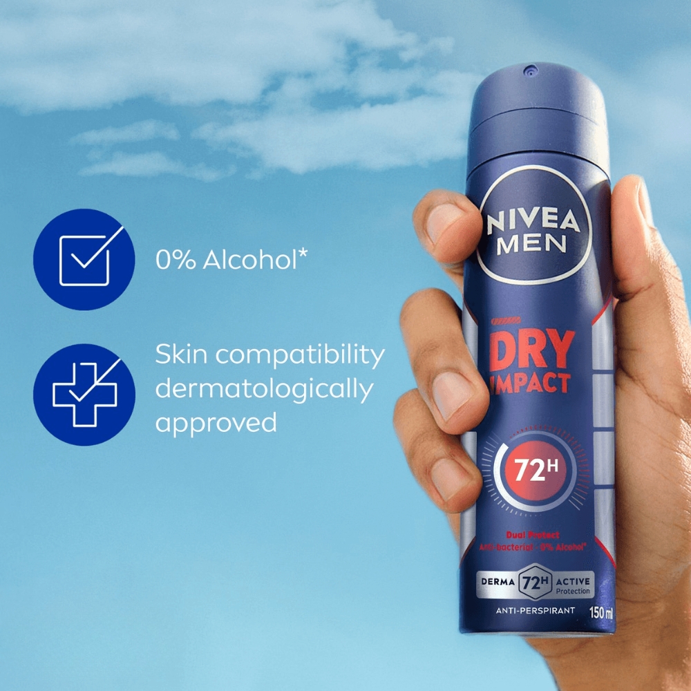 Nivea Men Dry Impact Spray, 150ml